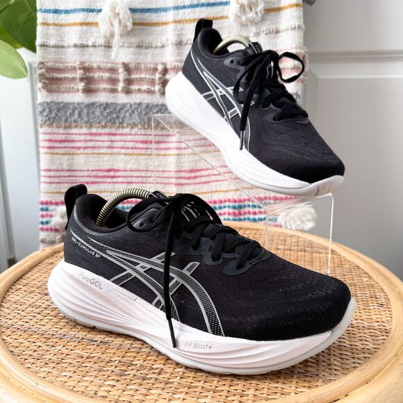 ASICS Gel-Cumulus 27 Black Concrete Road Running Walking Sneakers Women’s 7 - Picture 1 of 8